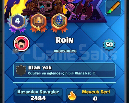 SATILIK CLASH ROYELE 9.5K 12 EVRIM