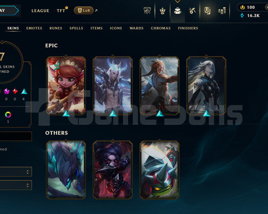 EUW Silver 3 | 7 Kostüm - 16K Mö | LoL Hesap
