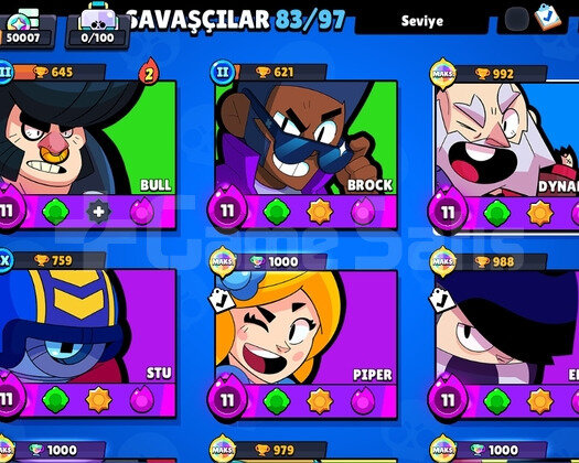 BRAWL STARS HESABI 50K