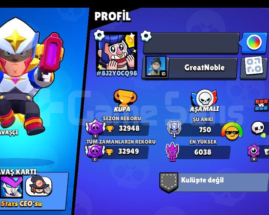 BRAWL STARS 33K PRO PASS COLT
