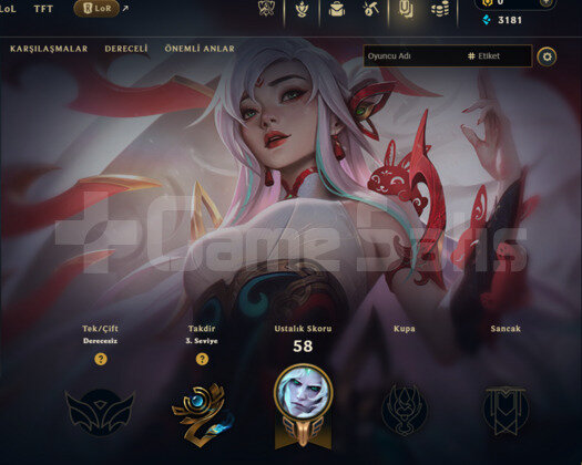 GEÇEN SEZON PLAT / 2021 KURULUM / UNRANKED