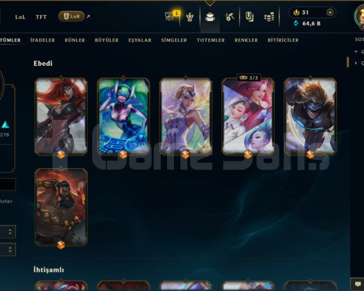 652 KOSTÜM 64K+ ÖZ 372 LVL EFSANE MAİLLİ HESAP
