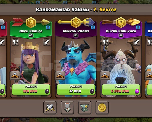 TH 13 + 3 SKİN + PAS + 7000 TAŞ