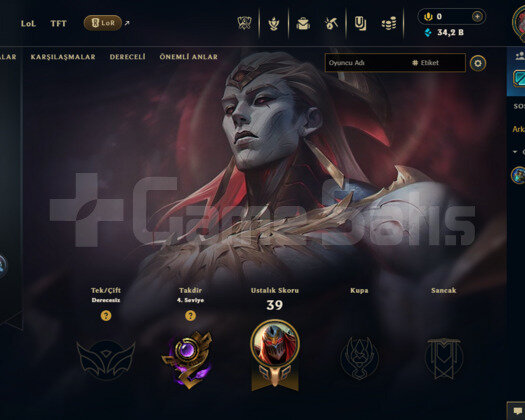 30 LVL BOL KOSTÜMLÜ UNRANKED HESAP HANDMADE!