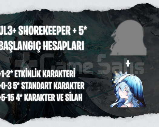 EU | UL3+ Shorekeeper + Seçtiğiniz 5* Karakter