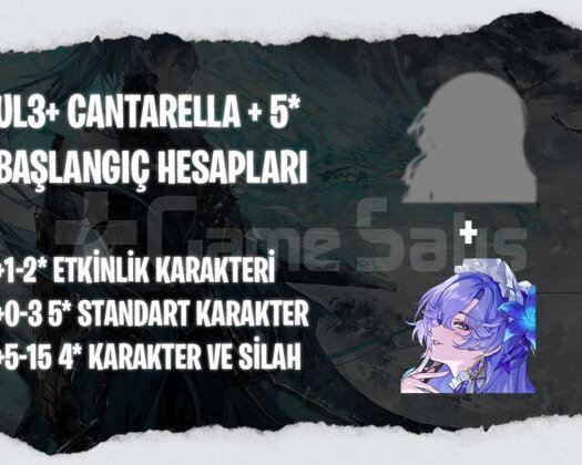 EU | UL3+ Cantarella + Seçtiğiniz 5* Karakter