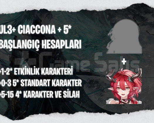 EU | UL3+ Ciaccona + Seçtiğiniz 5* Karakter