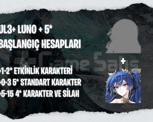 EU | UL3+ Luno + Seçtiğiniz 5* Karakter