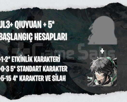 EU | UL3+ Qiuyuan + Seçtiğiniz 5* Karakter