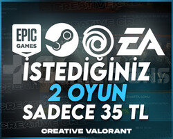 İSTEDİĞİNİZ 2 OYUN + GARANTİ + HIZLI TESLİMAT