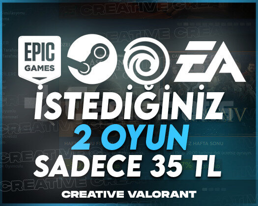 İSTEDİĞİNİZ 2 OYUN + GARANTİ + HIZLI TESLİMAT