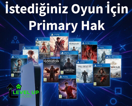 İstediğiniz Oyun İçin Primary Hak PS4/PS5 + Garant