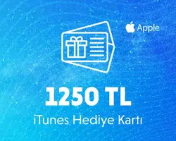 Apple Store iTunes 1250 TL Hediye Kartı