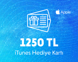Apple Store iTunes 1250 TL Hediye Kartı