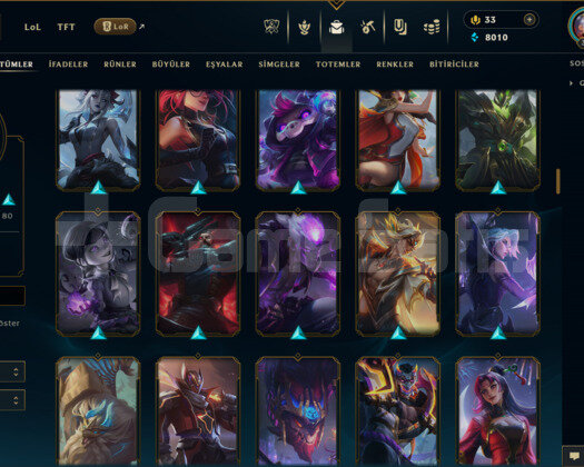 EUW / 328 LEVEL / 156 SKİN / 132 HERO +MAİL