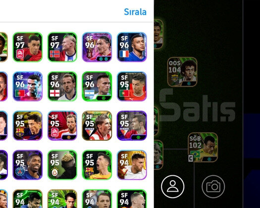 Neymar 105,104 platini,villa 104, bombacı Burak101