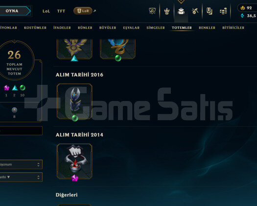 LOL TR FULL HESAP 250 SKIN 2013TEN BERİ AKTİF