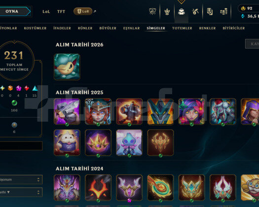 LOL TR FULL HESAP 250 SKIN 2013TEN BERİ AKTİF