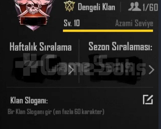10 SV İSİM AKTİF KLAN SERİ TESLİMAT NOKTASI