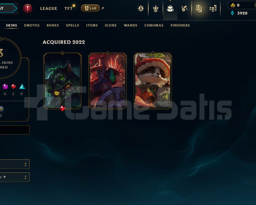 EUW Unranked | 3 Kostüm - 33 Hero | LoL Hesap