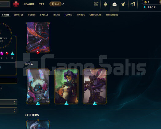 EUW Unranked | 5 Kostüm - 22K Mö | LoL Hesap