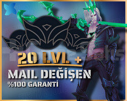 20 LVL + DERECESİZ + HANDMADE + MAİL DEĞİŞEN
