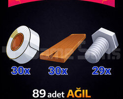 89 ADET EŞİT AĞIL MALZEMESİ