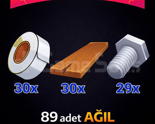 89 ADET EŞİT AĞIL MALZEMESİ