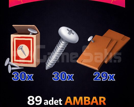 89 ADET EŞİT AMBAR MALZEMESİ
