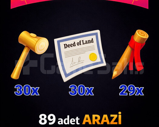89 ADET EŞİT ARAZİ MALZEMESİ