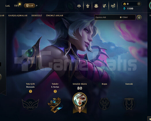 EUW Unranked | 1 Kostüm - 30 Hero | Dereceli Hazır