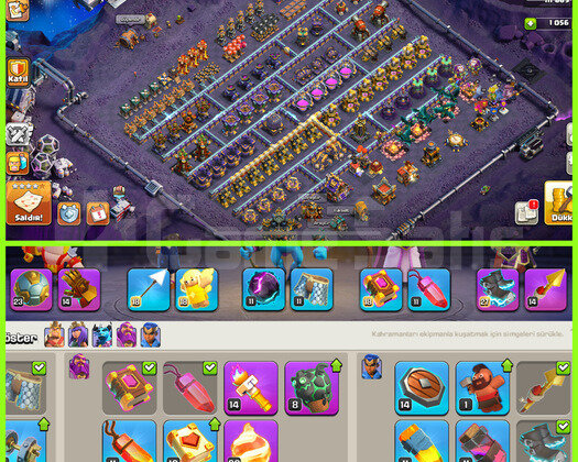 EKİPMANLARI SAĞLAM!! 240 SEVİYE!! TH17 MAXA YAKIN