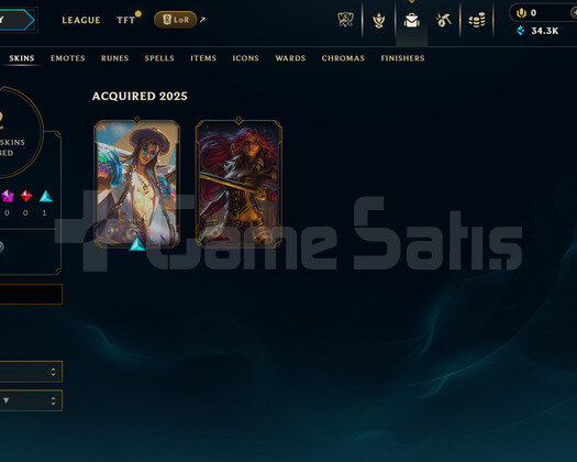 TR Silver 2 | 2 Kostüm - 34K Mö | LoL Hesap