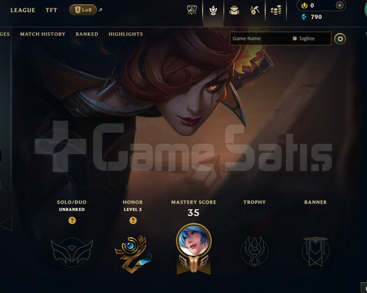 EUNE Unranked | 4 Kostüm - 36 Hero | LoL Hesap