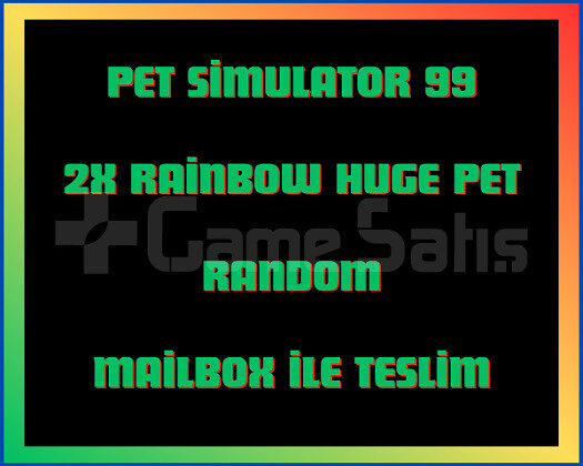 Pet Simulator 99 2x Rainbow Huge Pet Random