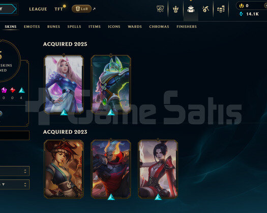 EUW Unranked | 5 Kostüm - 14K Mö | Dereceli Hazır