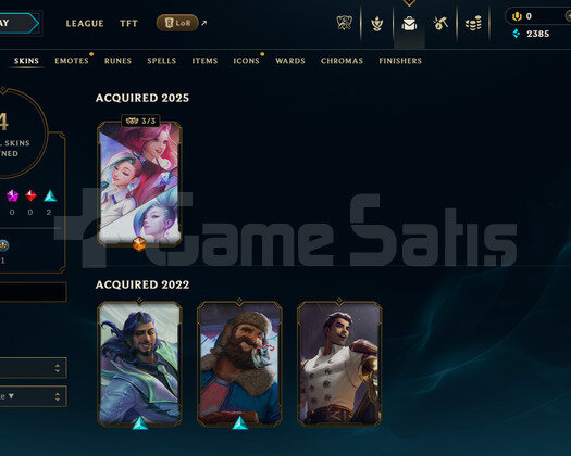 EUW Unranked | 4 Kostüm - 39 Hero | LoL Hesap