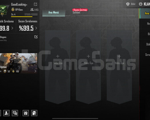 PUBG 4.9 SEVİYE KLAN İSİM AÇIK