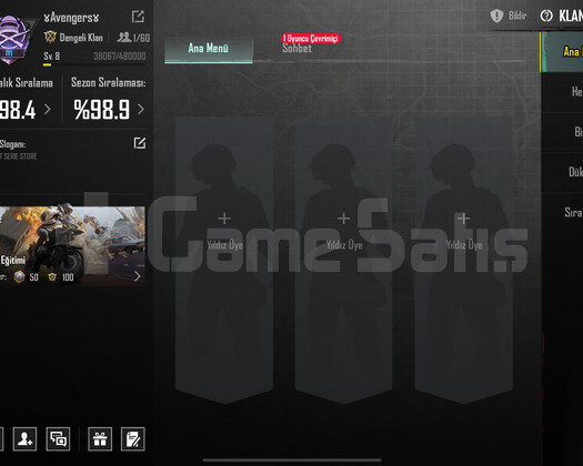 PUBG 8 SEVİYE KLAN İSİM AÇIK