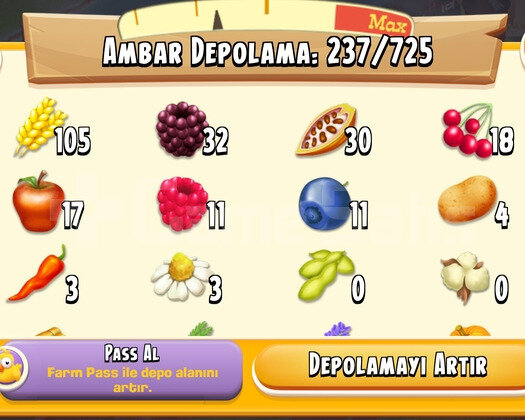 45 Level 1050 Ağıllı Hayday Hesap