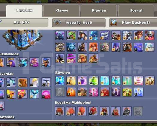 NEREDEYSE FULL | ÜST SEVİYE CLASH OF CLANS HESABI