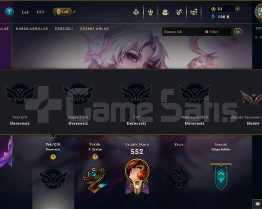 675 KOSTÜM 391 LVL 100+K ÖZ EFSANE DOLU MAİL HESAP