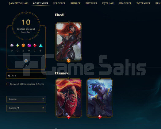 GEÇEN SEZON ELMAS / KALİTELİ KOSTÜMLER / UNRANKED