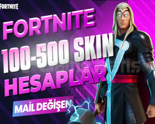 100-500 SKIN PREMIUM MAİL DEĞİŞEN FORTNITE HESAP