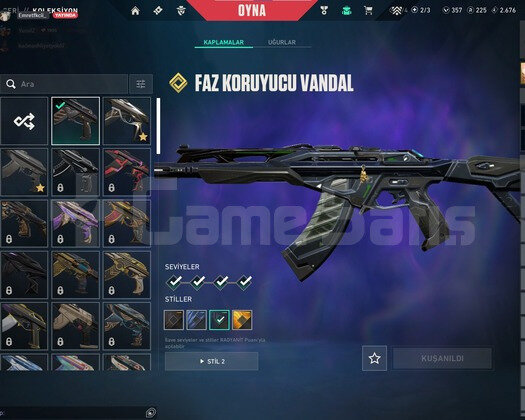 2 vandall 1 phantom 1 bıcaklı kelepir hesap
