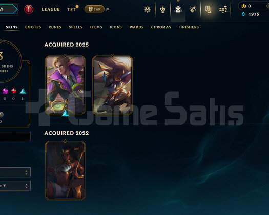 EUW Unranked | 3 Kostüm - 22 Hero | LoL Hesap