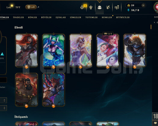 471 KOSTÜM 610 LVL 58K+ ÖZ EFSANE DOLU MAİL HESAP