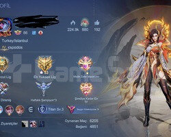 MLBB Satılık Hesap | Full Emblem  Bol Hero & Kost