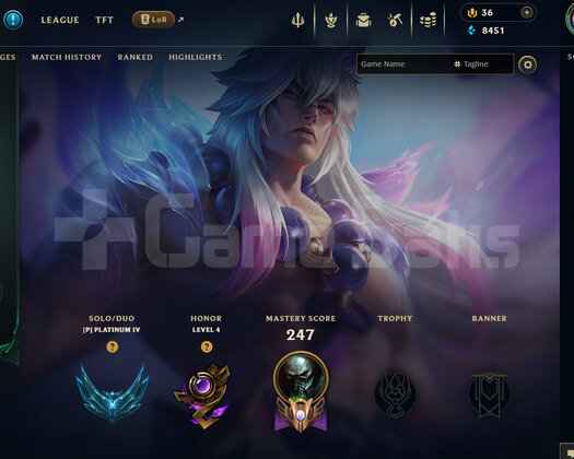 TR Plat 4 | 63 Kostüm - 101 Hero | LoL Hesap