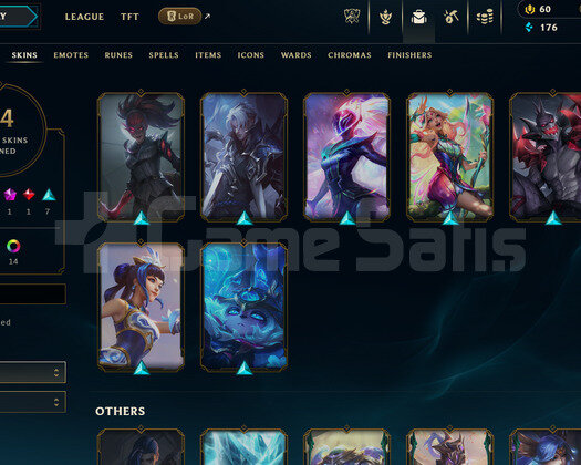 TR 100 WR Plat 4 | 14 Kostüm - 69 Hero | LoL Hesap